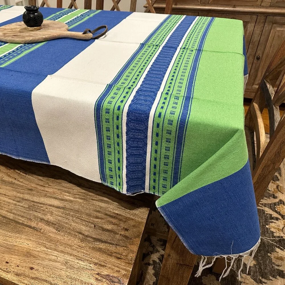 78'' Tablecloth from Oaxaca Mexico made with Handloom fabric. Handmade
